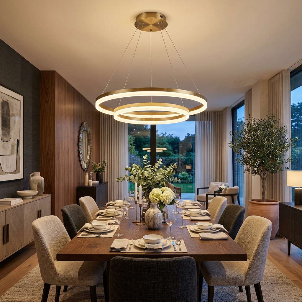 Lustre Pendente Moderno Ring LED 60W Bivolt